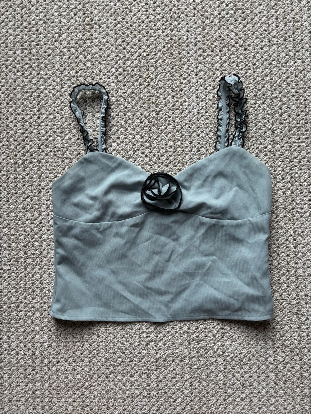 MOTEL ROCKS Ruffle Rose Cami Top